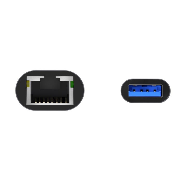 Adaptador AISENS USB-A 3.0 a RJ45 15cm Gris (A106-0708)
