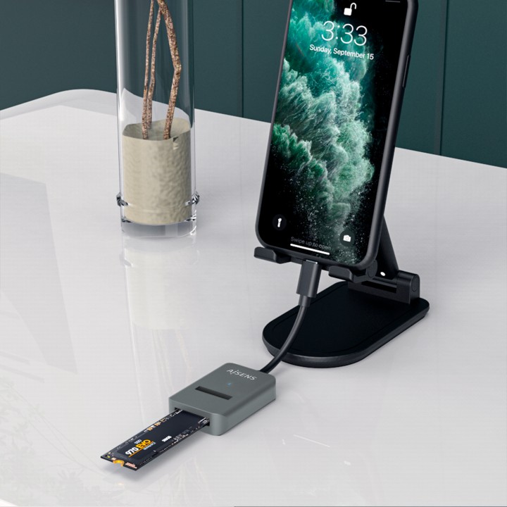 Dock AISENS USB-C SSD M.2 SATA/NVMe (ASUC-M2D012-GR)