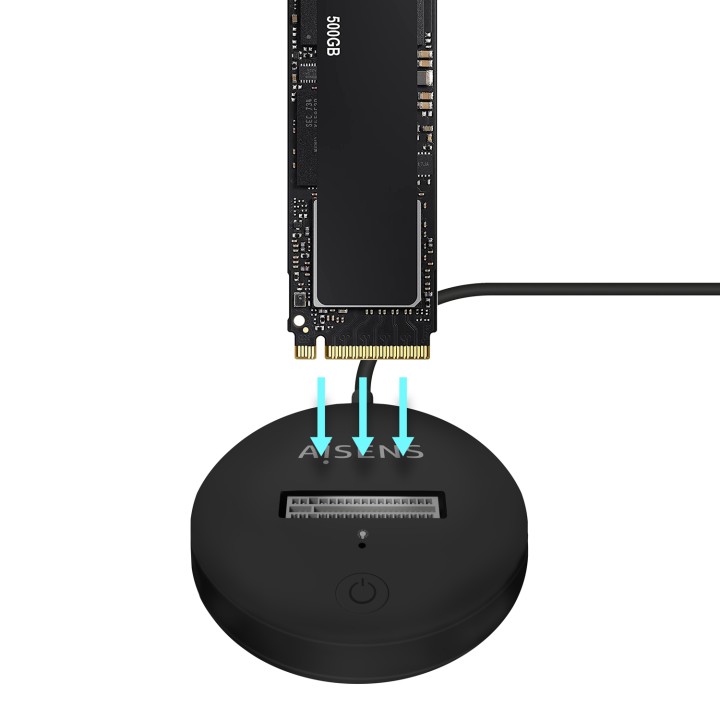 Dock AISENS USB-C SSD M.2 SATA/NVMe (ASUC-M2D013-BK)