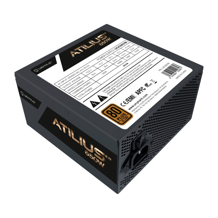 Fuente Unyka Atilius 2.0 ATX 650W 80+ Bronze (UK212601)