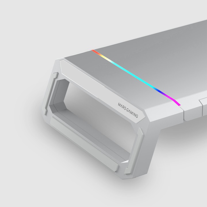 Soporte Sobremesa Mars Gaming Monitor Blanco (MGSONEW)