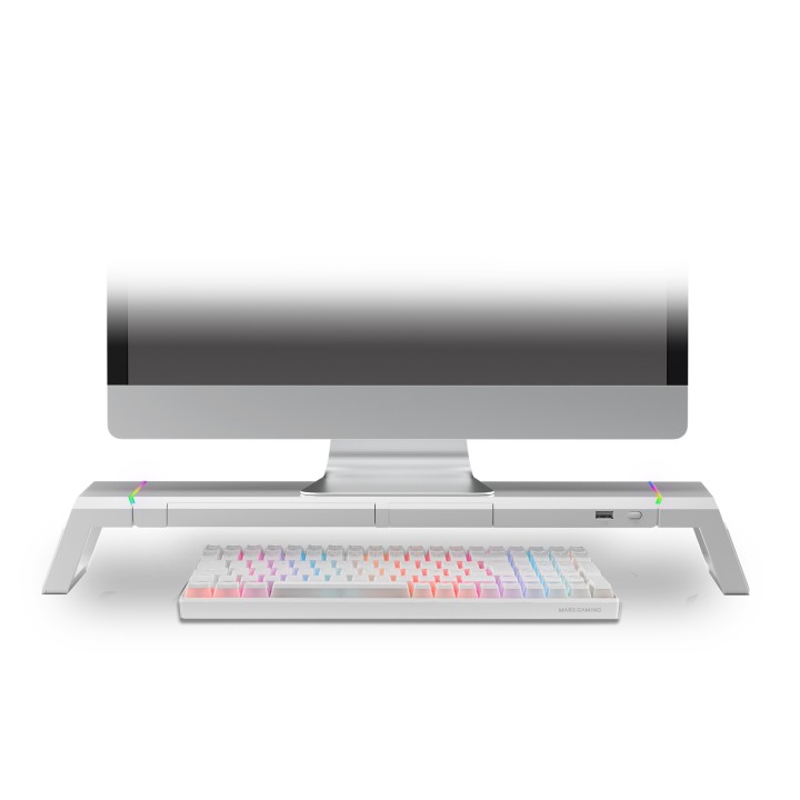Soporte Sobremesa Mars Gaming Monitor Blanco (MGSONEW)