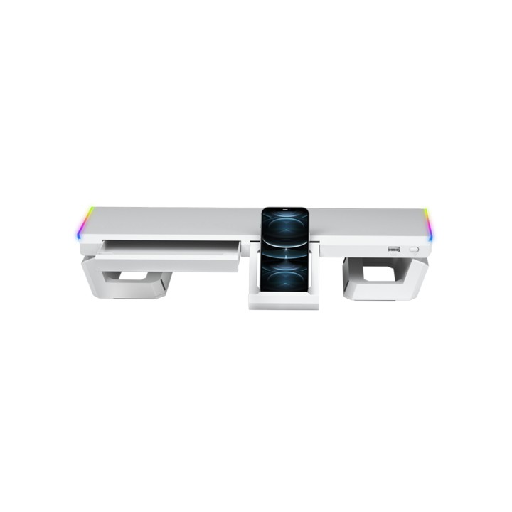 Soporte Sobremesa Mars Gaming Monitor Blanco (MGSONEW)