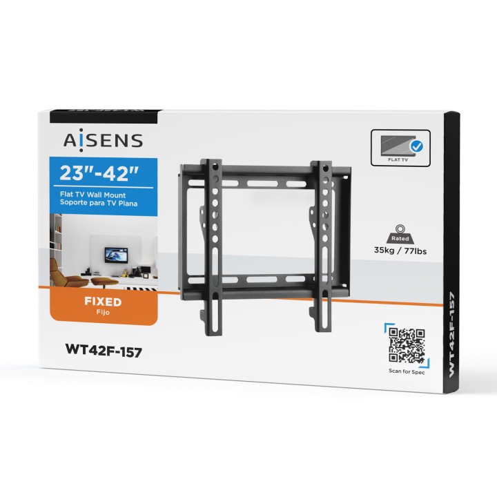 Soporte de Pared AISENS Fijo 23"-42" 35Kg (WT42F-157)