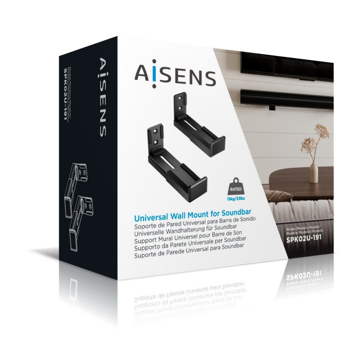 Soporte Pared AISENS para barra sonido (SPK02U-191)