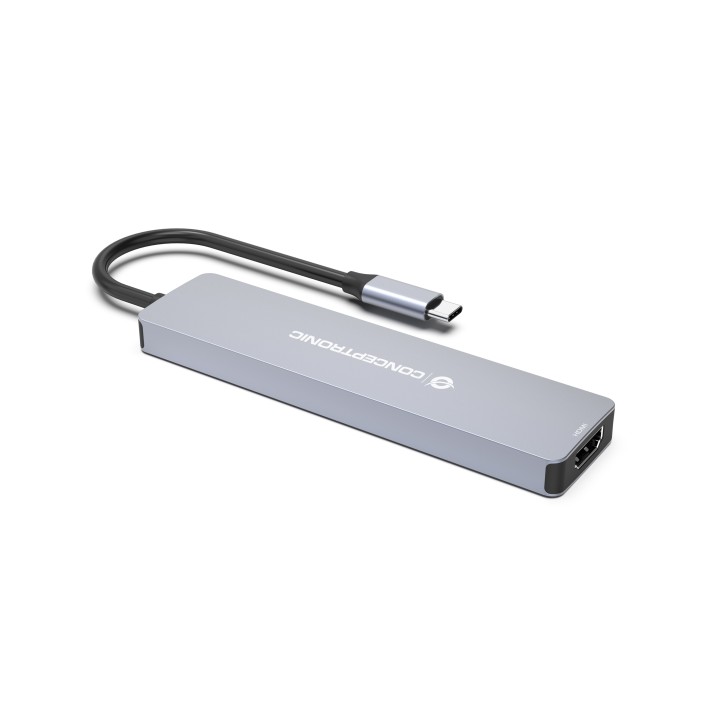 Adaptador CONCEPTRONIC USB-C 7en1 100W Gris (DONN19G)