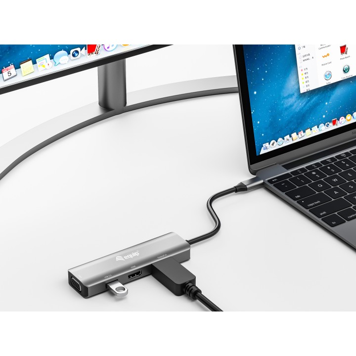 Adaptador EQUIP USB-C a USB-A/HDMI/DP/VGA (EQ133485)
