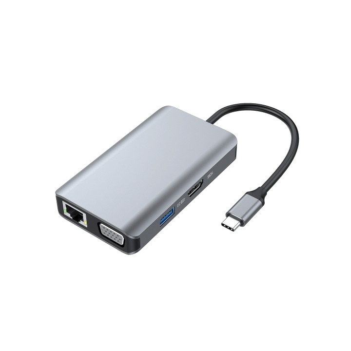 Adaptador CONCEPTRONIC USB-C 7en1 100W Gris (DONN21G)