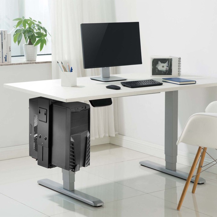 Soporte Bajomesa/Pared AISENS para CPU Negro(MPC04-203)