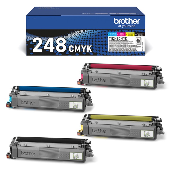 Toner BROTHER Pack Negro/Tricolor 1000 pág (TN248VAL)