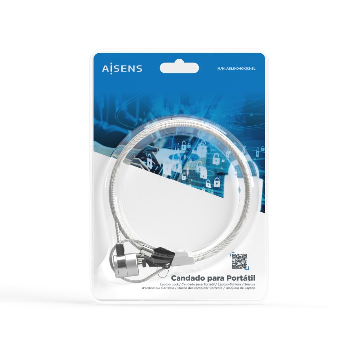 Cable Seguridad AISENS para portatil (ASLK-D40K02-SL)