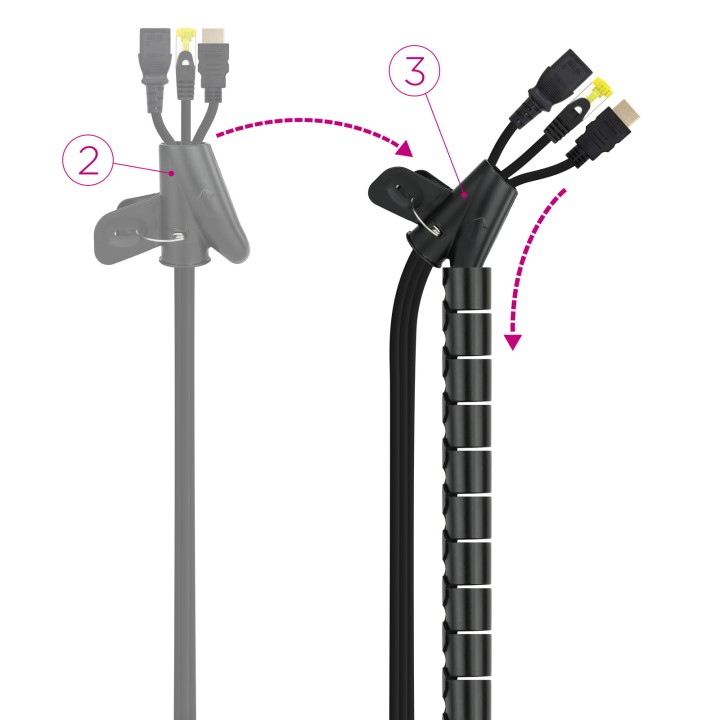 Organizador Cables Nanocable Flexible 2m(10.36.0002-BK)