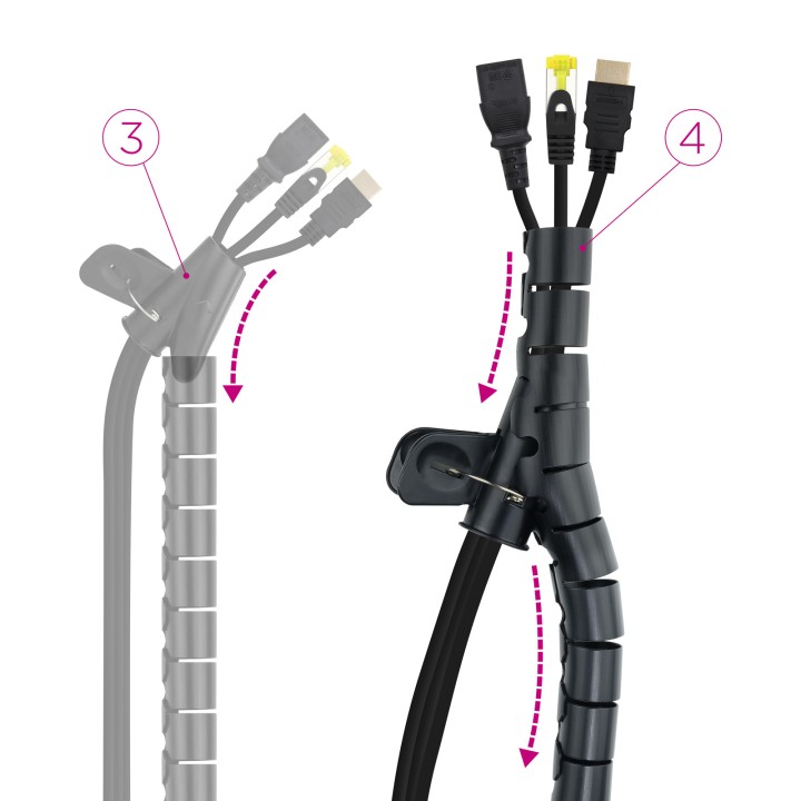 Organizador Cables Nanocable Flexible 2m(10.36.0002-BK)