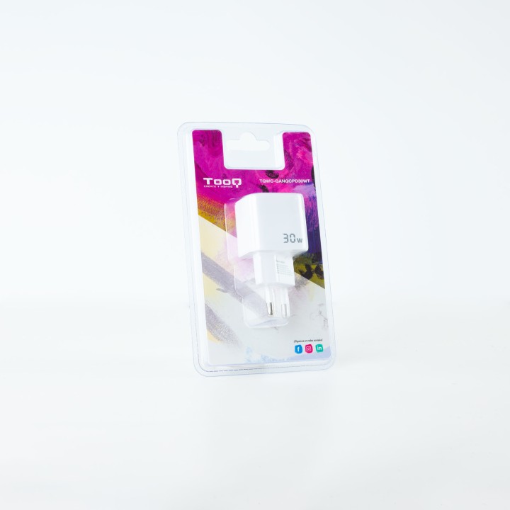 Cargador de Pared TooQ 30W USB-A/C (TQWC-GANQCPD30WT)