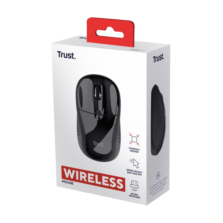 Ratón Trust Óptico Wireless RF Negro (24658)