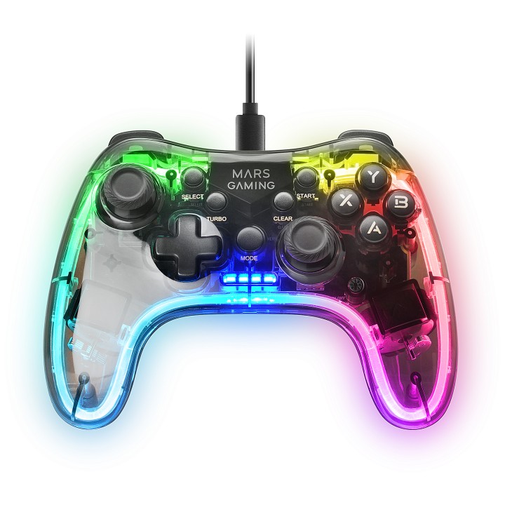 GamePad Mars Gaming USB-A/USB-C RGB (MGPC)