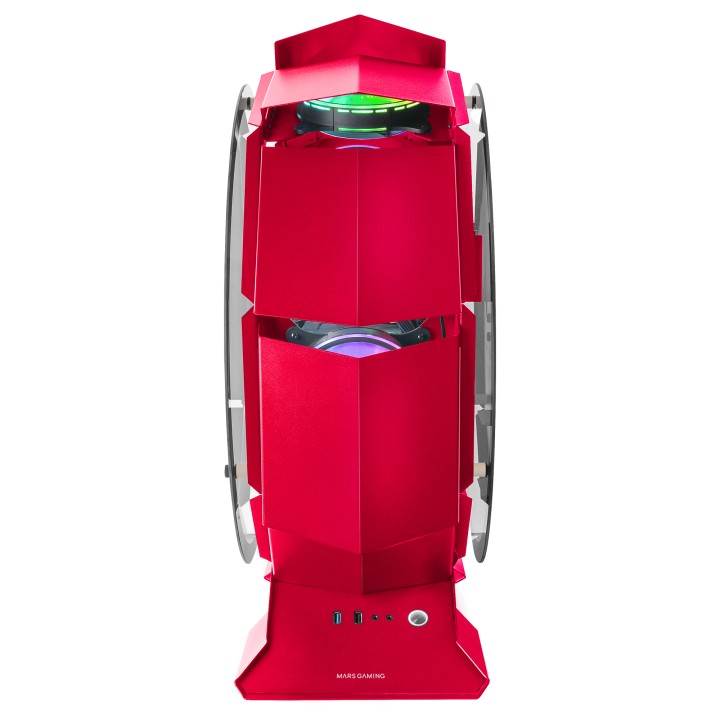 Caja Circular Mars Gaming mATX Mini-ITX Roja (MCORBR)