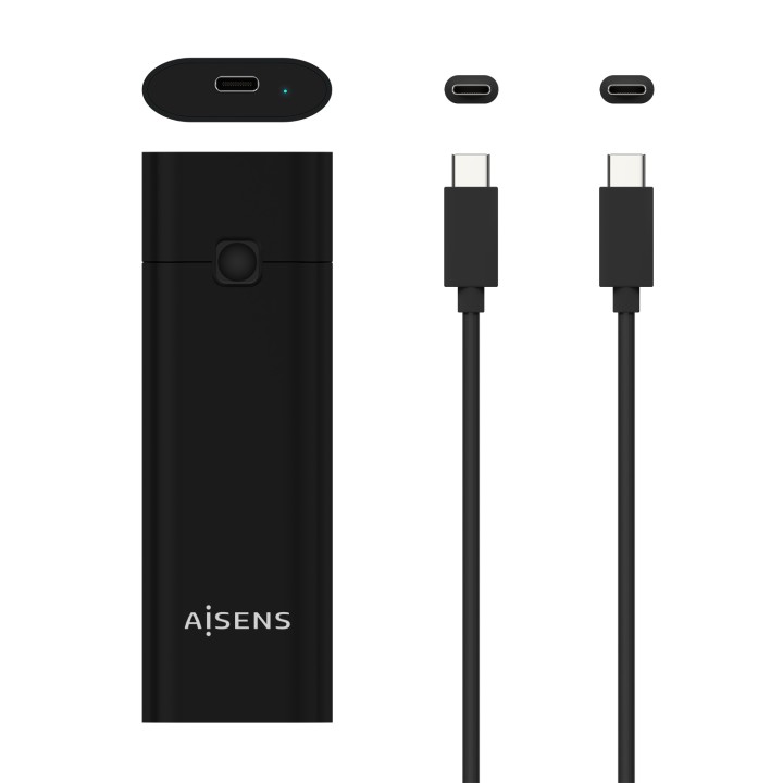 Caja AISENS SSD M.2 NVMe USB-C 3.1 Negra (ASM2-020B)
