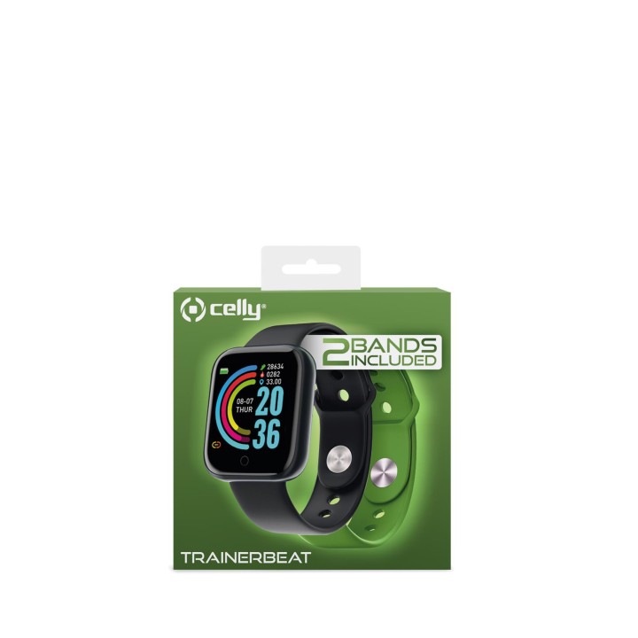 Smartwatch CELLY 1.44" BT Negro/Verde (TRAINERBEATGN)