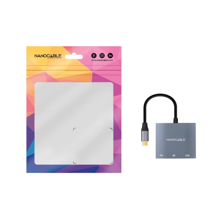 Adaptador Nanocable USB-C a USB-A/C/HDMI (10.16.4306)