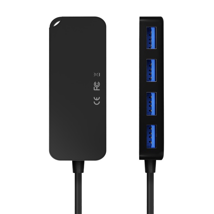 Hub AISENS USB-A 3.0 a 4xUSB-A 3.0 Negro (A106-0713)