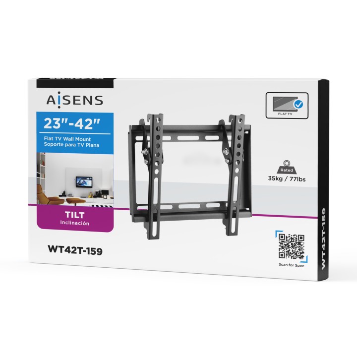 Soporte Pared AISENS 23"-42" Inclina 35Kg (WT42T-159)