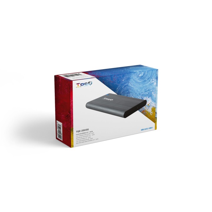 Caja TooQ SSD/HDD 2.5" SATA USB 3.0 Gris (TQE-2503G)