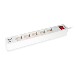 Regleta EQUIP 5xSchuko 2xUSB Interruptor (EQ245554)