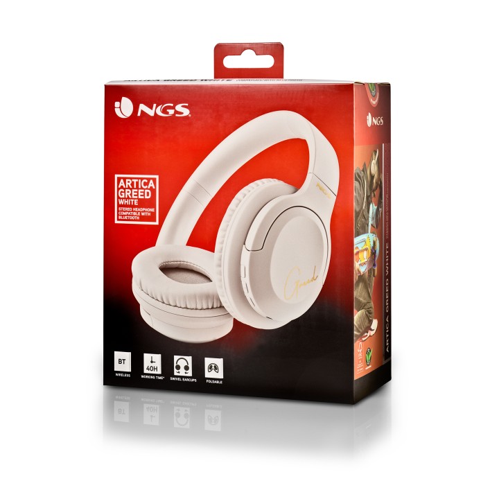 Auriculares NGS Bluetooth 3.5 Blanco (ARTICAGREEDWHITE)