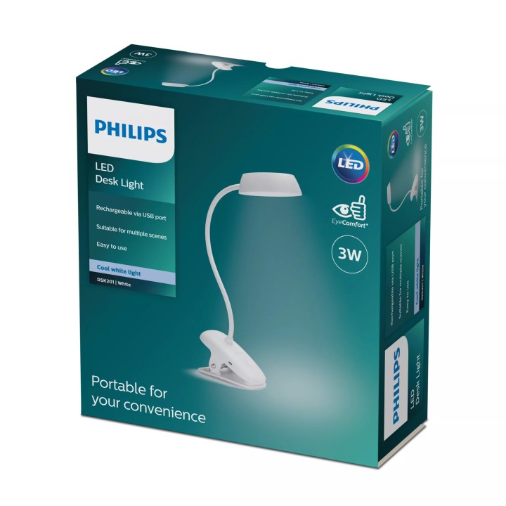 Lámpara de Mesa Philips LED 175L Blanca (929003179707)