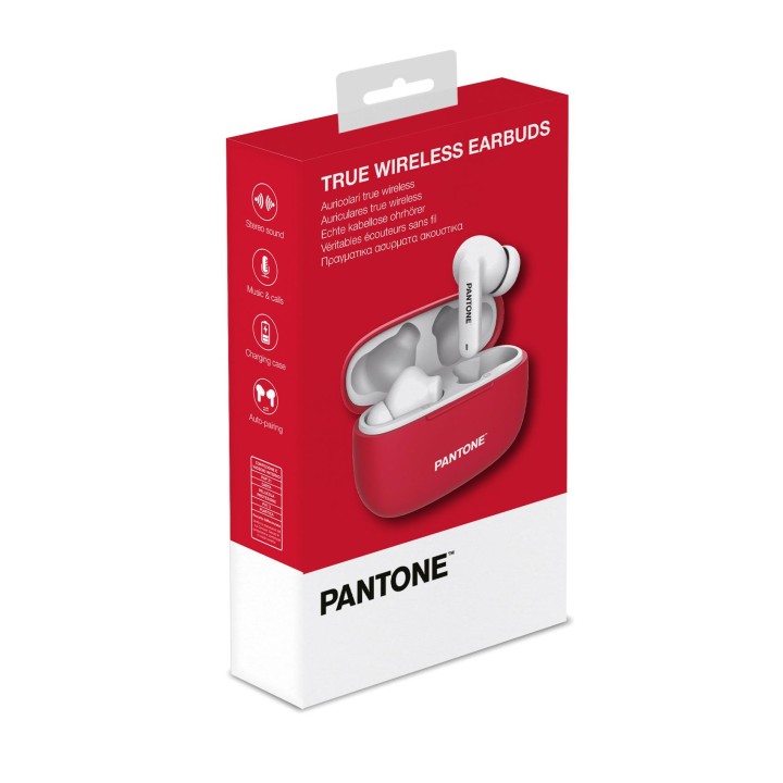 Auriculares PANTONE Intraurales BT Rojos (PT-TWS008R1)