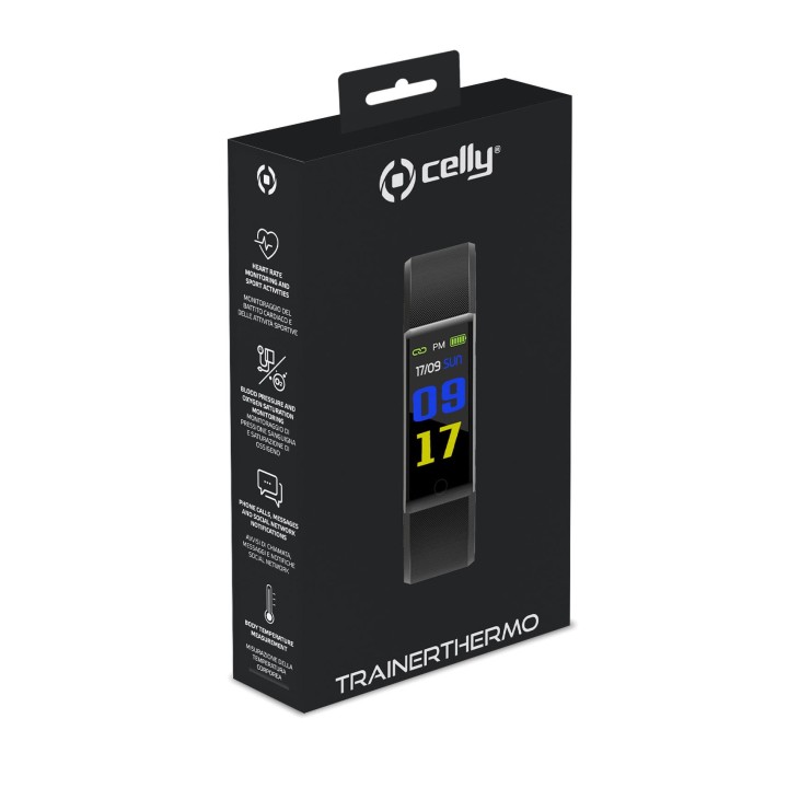 SmartBand CELLY 0.96" Bluetooth Negro (TRAINERTHERMOBK)