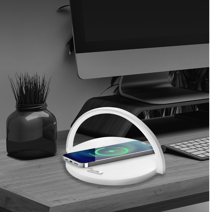 Lámpara CELLY Cargador Wireless 15W (WLLIGHTCIRCLEWH)