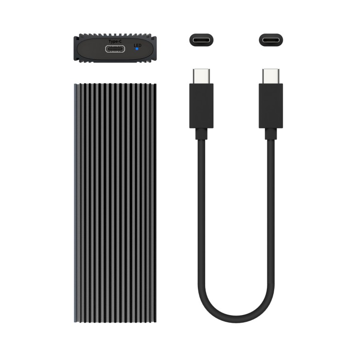 Caja AISENS SSD M.2 NVMe USB-C 3.1 Gris (ASM2-023GR)