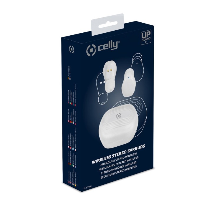 Auriculares CELLY TWS Intraurales BT Blancos (FLIP2WH)