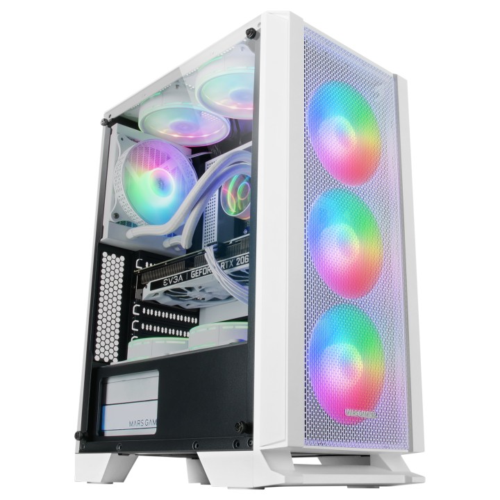Caja Mars Gaming FRGB ATX mATX Mini-ITX Blanca (MCCW)