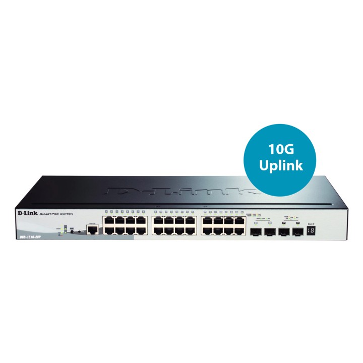 Switch D-Link 24xRJ45 GbE 4SFP PoE (DGS-1510-28P/E)