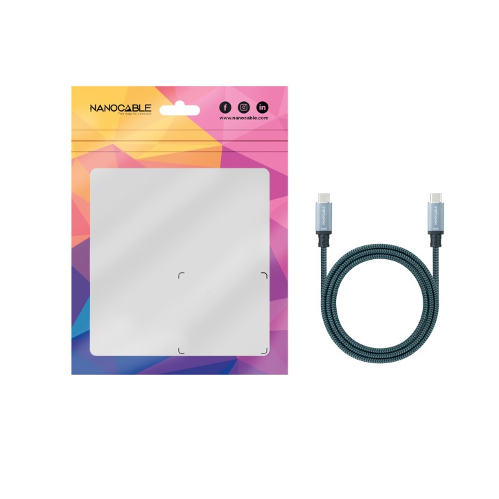 Nanocable USB-C/M a USB-C/M 0.5m G/N (10.01.4100-COMB)