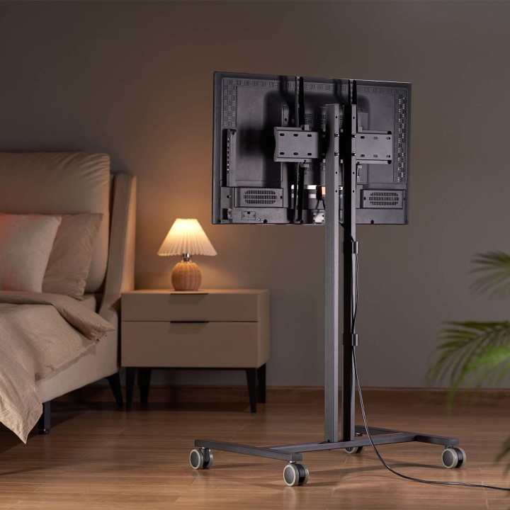 Soporte Pie AISENS con ruedas 32-55" Negro (FT55TE-213)