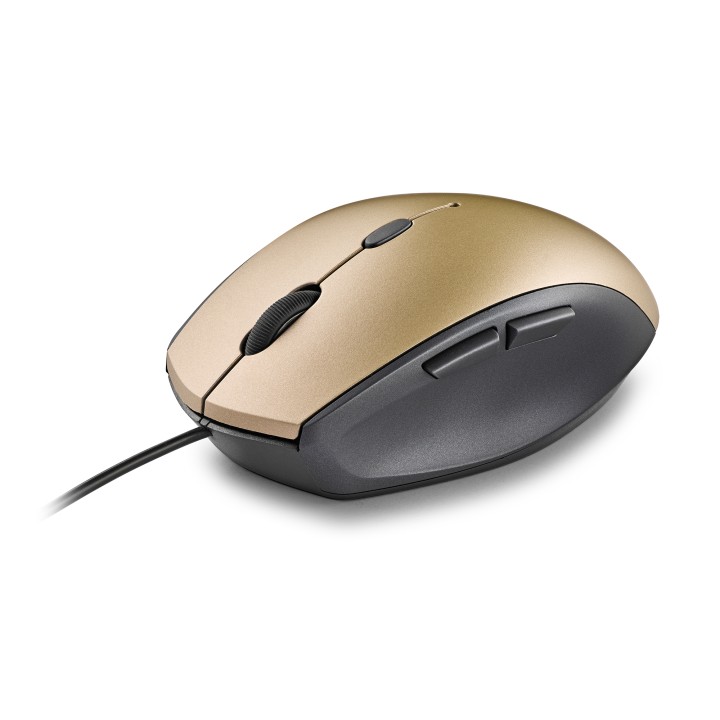 Ratón NGS Ergonómico Óptico USB 1600dpi Oro (MOTHGOLD)
