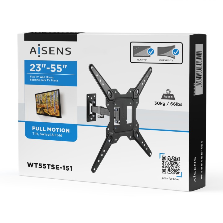 Soporte Pared AISENS 23"-55" Gira/Inclina (WT55TSE-151)