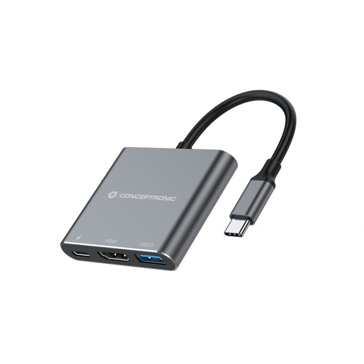 Adaptador CONCEPTRONIC USB-C a HDMI/USB-A/C (DONN18G)