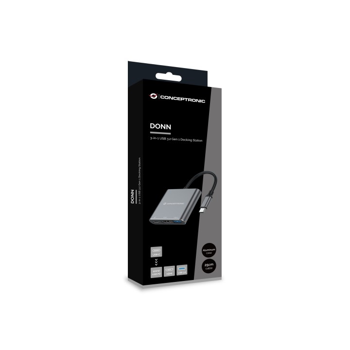 Adaptador CONCEPTRONIC USB-C a HDMI/USB-A/C (DONN18G)