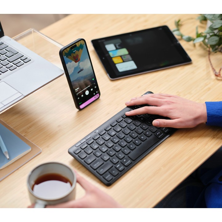 Teclado Trust Lyra RF 2.4GHz Bluetooth 5.0 Negro(25059)