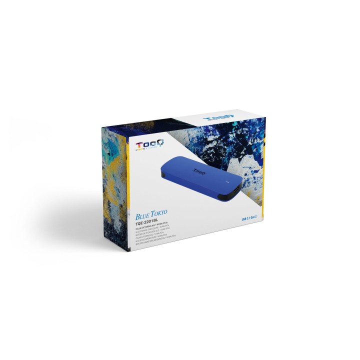 Caja TooQ SSD M.2/NVMe/PCIe USB-C 3.1 Azul (TQE-2201BL)