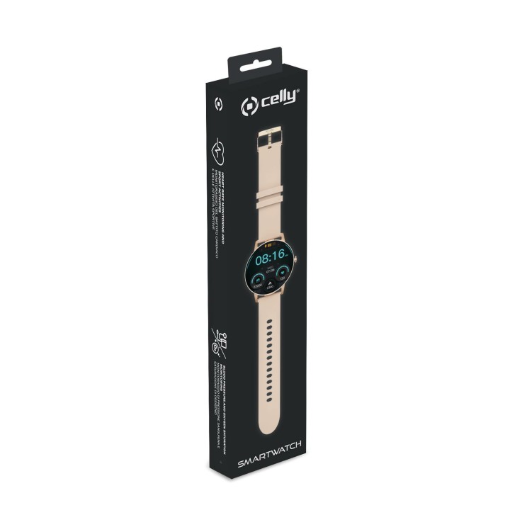 Smartwatch CELLY 1.28" BT GPS Rosa (TRAINERROUND2PK)