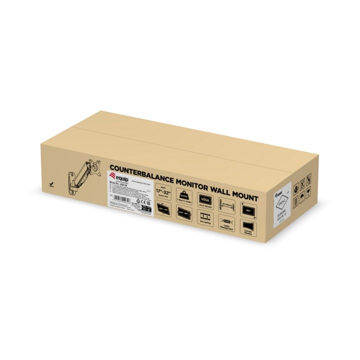 Soporte Pared EQUIP 17"-32" Gira/Inclina 9Kg (EQ650136)