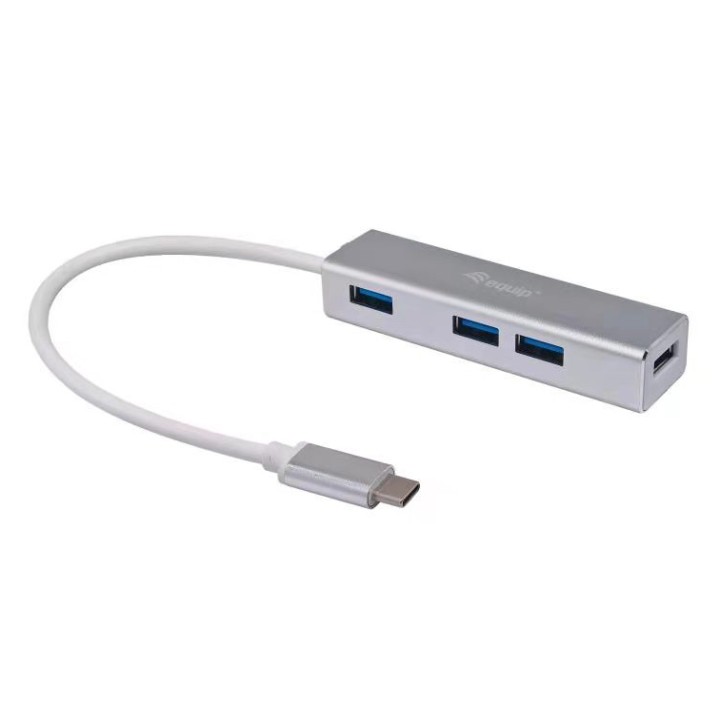 Hub EQUIP USB-C 3.0 a 4xUSB-A 3.0 Plata (EQ128958)
