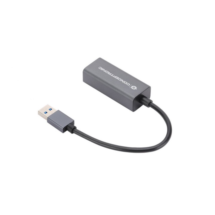 Adaptador CONCEPTRONIC USB 3.0 a RJ45 Gris (ABBY08G)