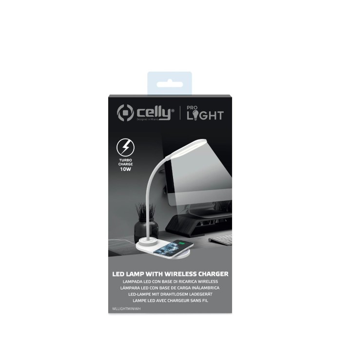 Lámpara CELLY con Cargador Wireless 10W (WLLIGHTMINIWH)